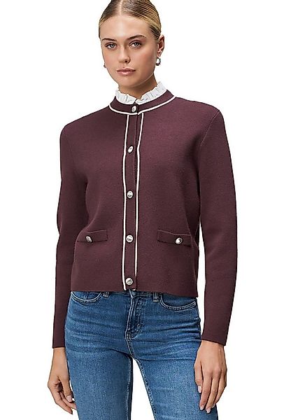 Zero Strickjacke Damen mit Ziertaschen (1-tlg) Knopfleiste günstig online kaufen