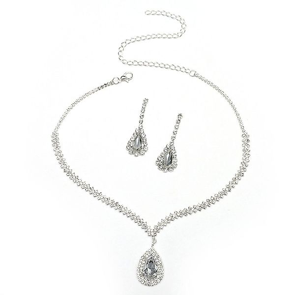 KARMA Schmuckset Kristall Damen Edelstahl Silber günstig online kaufen