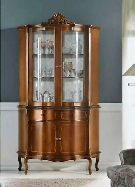 JVmoebel Vitrine Hochwertige Vitrine Schrank Klassisches Design Möbel Braun günstig online kaufen