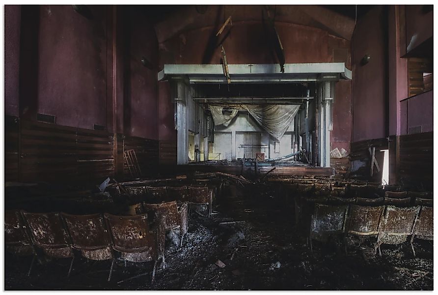 Artland "Lost Place - Kino - verlassene Orte" Gebäude 1 Stk. tlg. für Innen günstig online kaufen