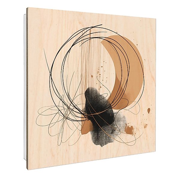 Banjado Schlüsselkasten mit Holzfront 30x30cm Weiß Scharnier Links 50 Haken günstig online kaufen