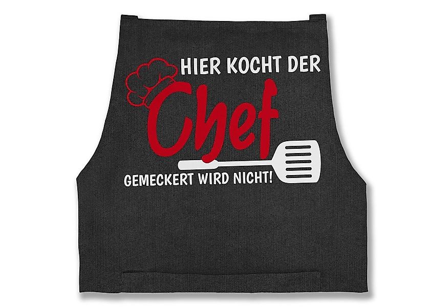 Shirtracer Kochschürze Hier kocht der Chef gemeckert wird nicht I Geschenk günstig online kaufen