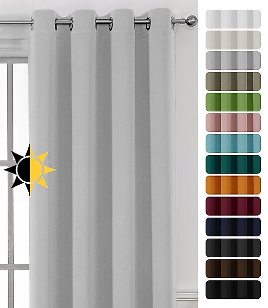 Beautex Verdunkelungsvorhang Verdunkelungsgardine Ösen Vorhang blickdicht günstig online kaufen