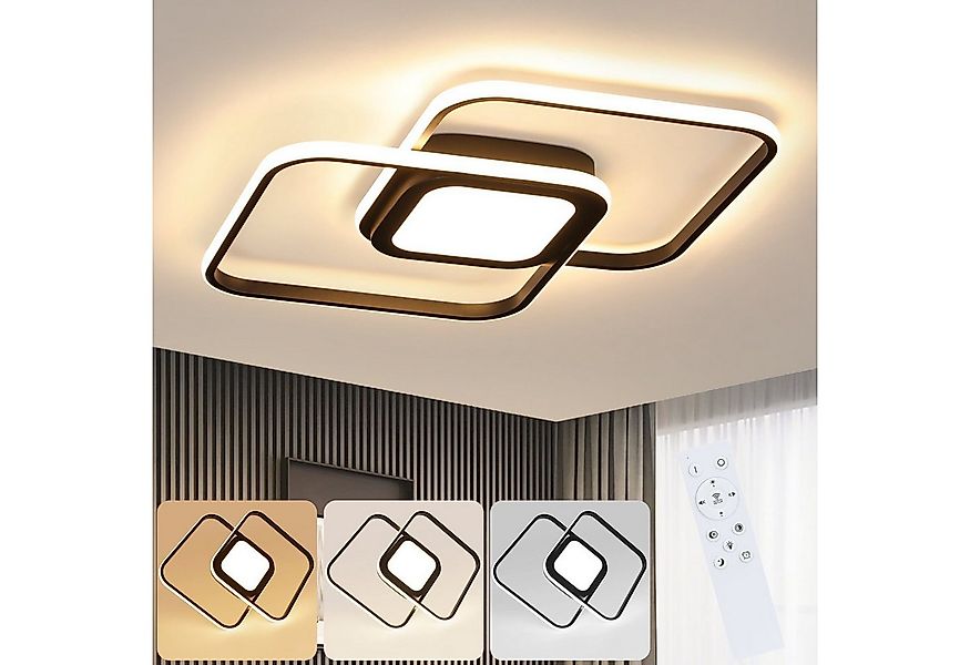 ZMH LED Deckenleuchte Dimmbar Modern - 48W Schlafzimmerlampe mit Fernbedien günstig online kaufen