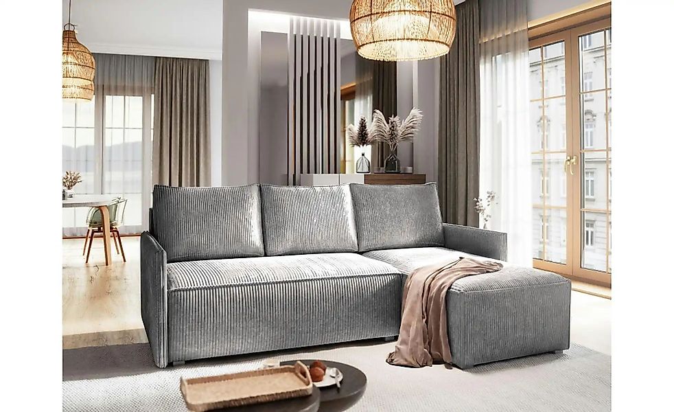 MASSENO Ecksofa mit Schlaffunktion Perusi ¦ grau ¦ Maße (cm): B: 206 H: 85 günstig online kaufen