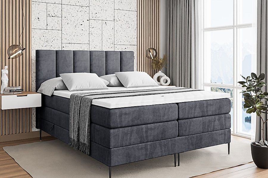 ALTDECOR Boxspringbett BOXI1-F KING (Multipocket-Matratze H4, günstig online kaufen