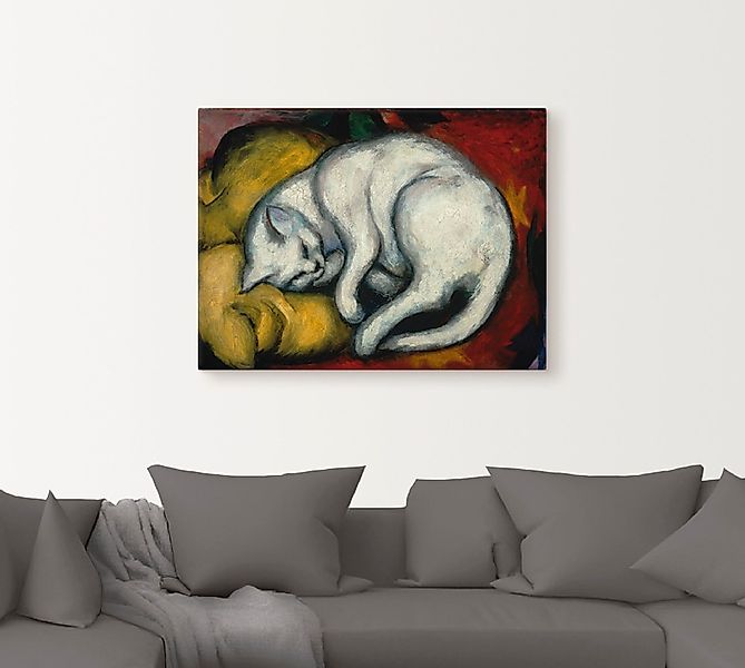 Artland Wandbild "Die weisse Katze. 1912", Haustiere, (1 St.), als Alubild, günstig online kaufen