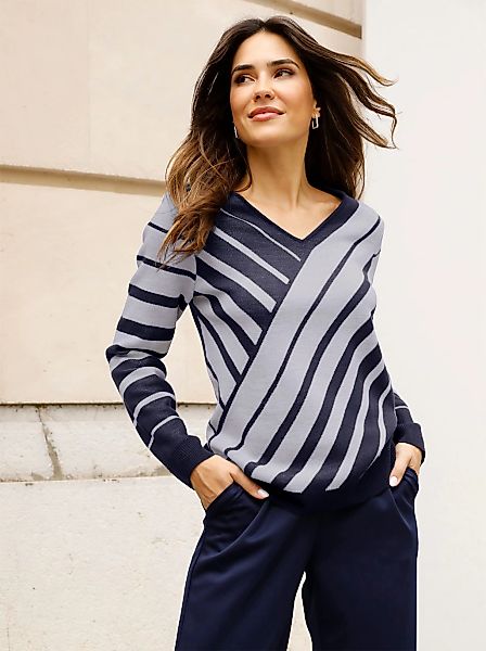 Classic Basics V-Ausschnitt-Pullover "Langarm-Pullover" günstig online kaufen