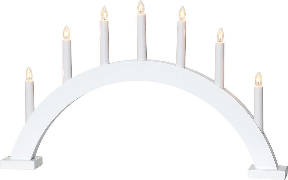 STAR TRADING Fensterleuchter Fensterleuchter "Trapp", 7-flammig, weiß, 57x3 günstig online kaufen