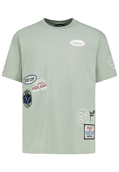 SUBLEVEL T-Shirt Herren Baumwoll T-Shirt bestickt Oversized Shirt mit Stick günstig online kaufen