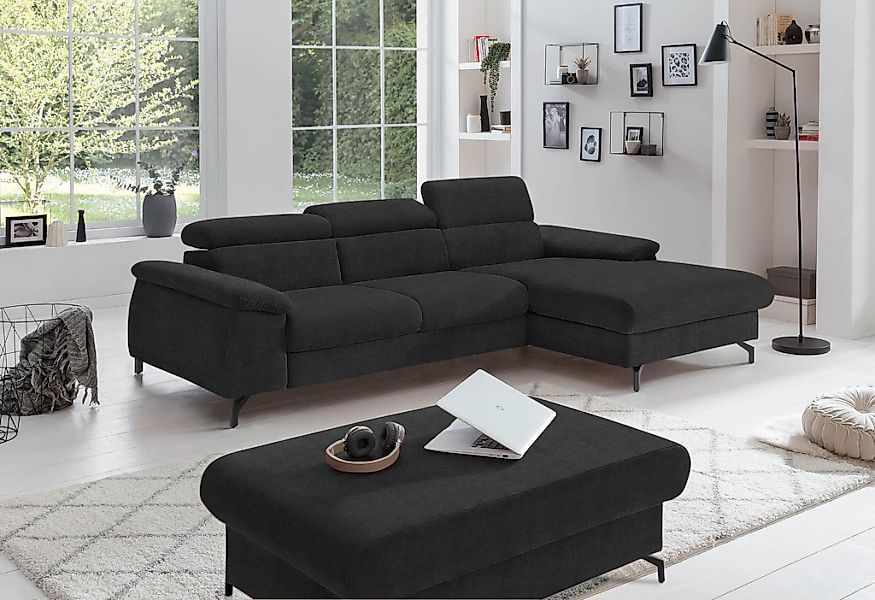 COTTA Ecksofa "Kitty L-Form", mit Kopfteilverstellung, wahlweise mit Bettfu günstig online kaufen