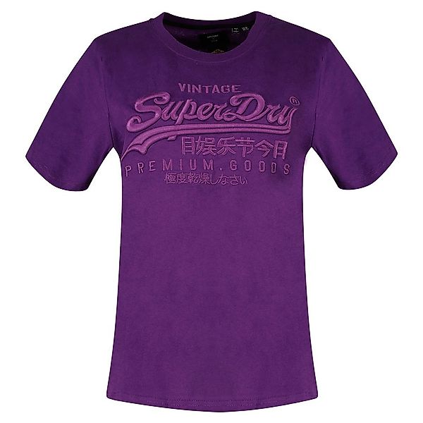Superdry Vintage Logo Tonal Kurzärmeliges T-shirt XS Regal Purple günstig online kaufen