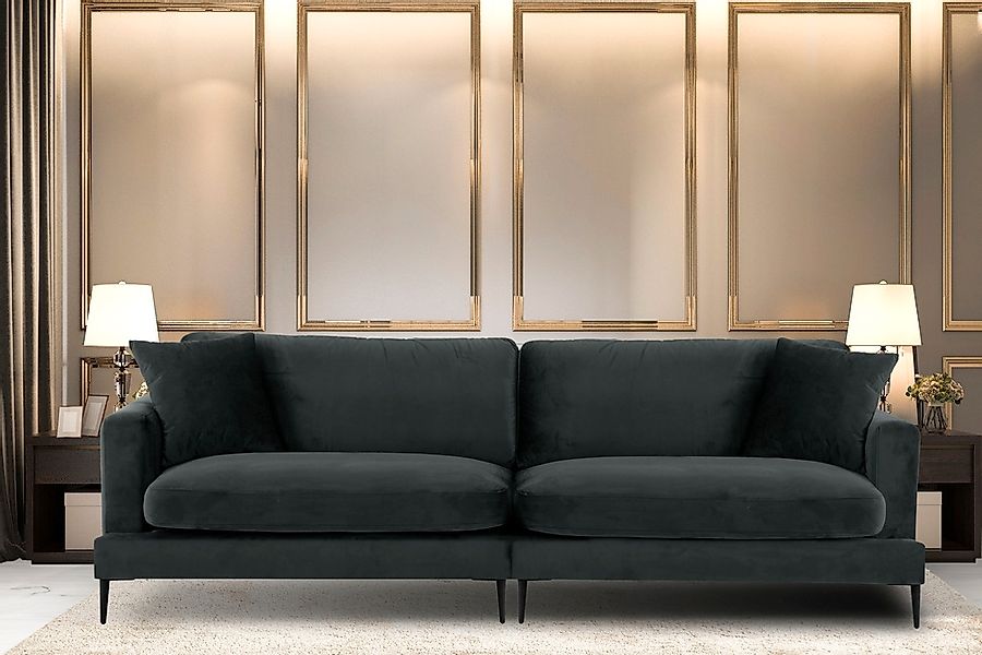 Home affaire Big-Sofa "Cozy elegantes Designsofa, Maße B/T/H: 252/97/80 cm" günstig online kaufen