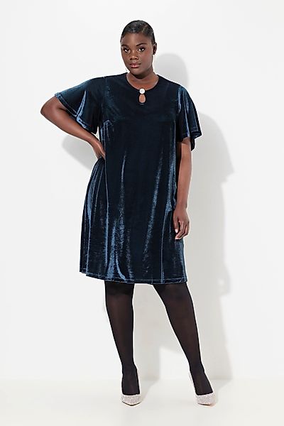Ulla Popken Abendkleid Samtkleid A-Linie Keyhole günstig online kaufen