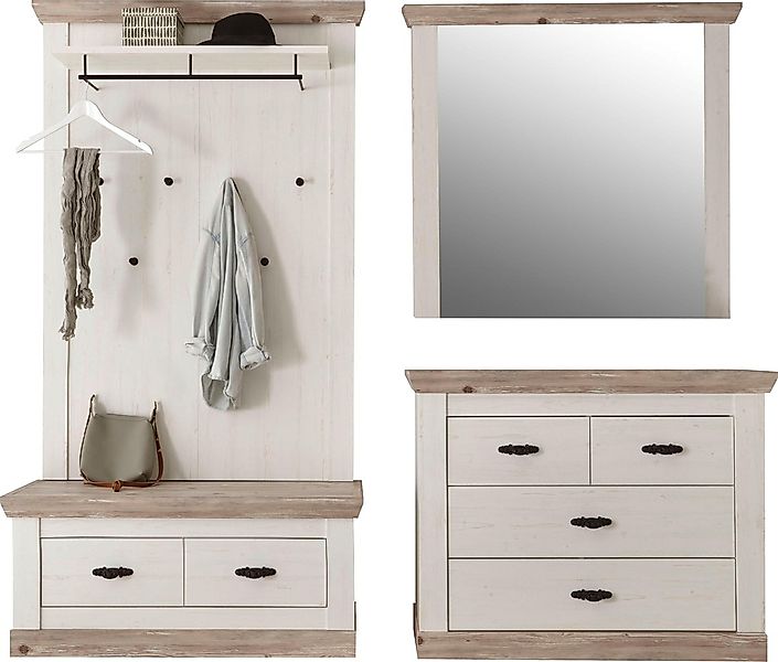 Home affaire Garderoben-Set "Florenz" 4 Stk. tlg. bestehend aus 1 Bank, 1 P günstig online kaufen