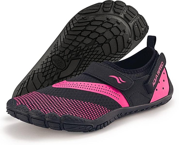 Aqua Speed Bequeme Aqua Sneaker AGAMA Gr. 37 – Schwarz/Pink + Handtuch Wass günstig online kaufen