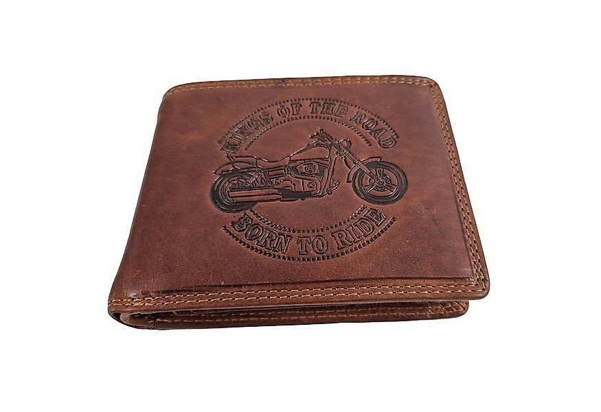 Einkaufszauber Geldbörse Echt Büffel-Leder Herren Geldbeutel Motorrad Born günstig online kaufen