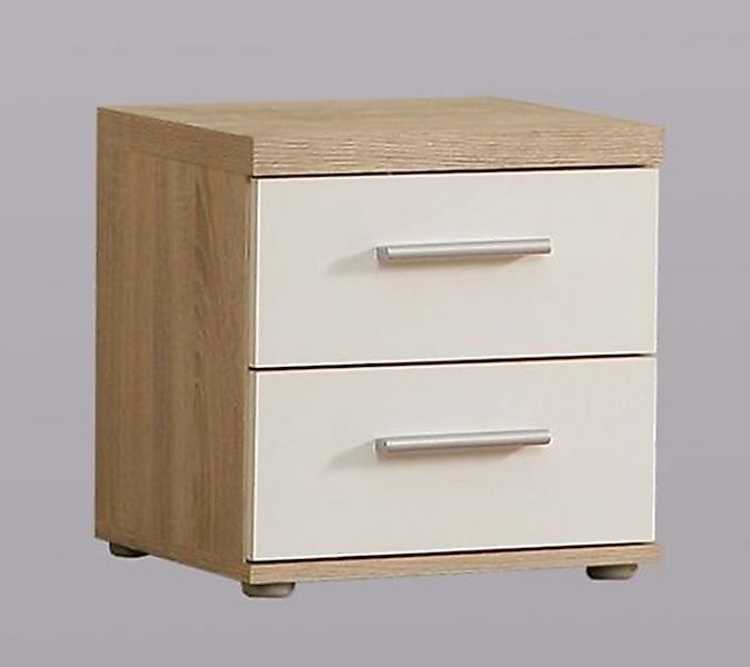 Kommode 2 Schubladen Winnie von Forte Sonoma Eiche / Weiss günstig online kaufen