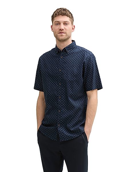 TOM TAILOR Kurzarmhemd aus sommerlichem Leinen-Mix günstig online kaufen