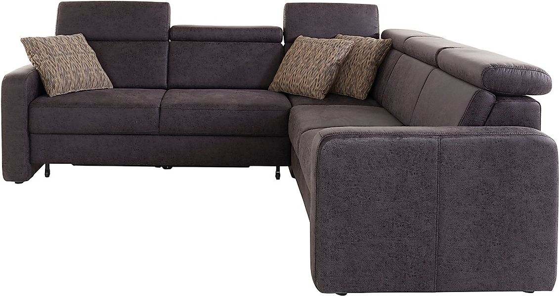 sit&more Ecksofa »Bologna L-Form«, Kopfteilverstellung, wahlweise mit Bettf günstig online kaufen