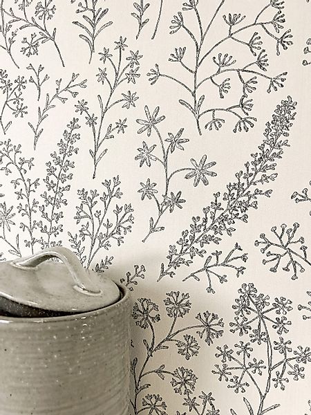 Newroom Vliestapete, Weiß Tapete Floral Blumen günstig online kaufen