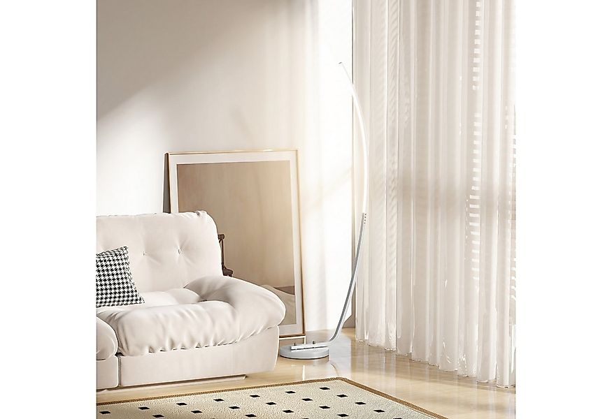 HOMCOM Stehlampe mit Fußschalter, dimmbar, Ein-,Ausschalter, LED fest integ günstig online kaufen