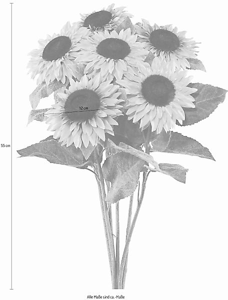 Kunstblume Sonnenblume, Creativ green, Höhe 58 günstig online kaufen