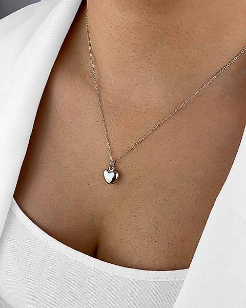 DANIEL CLIFFORD Herzkette 'Branda' Damen Halskette Silber 925 Herz Anhänger günstig online kaufen