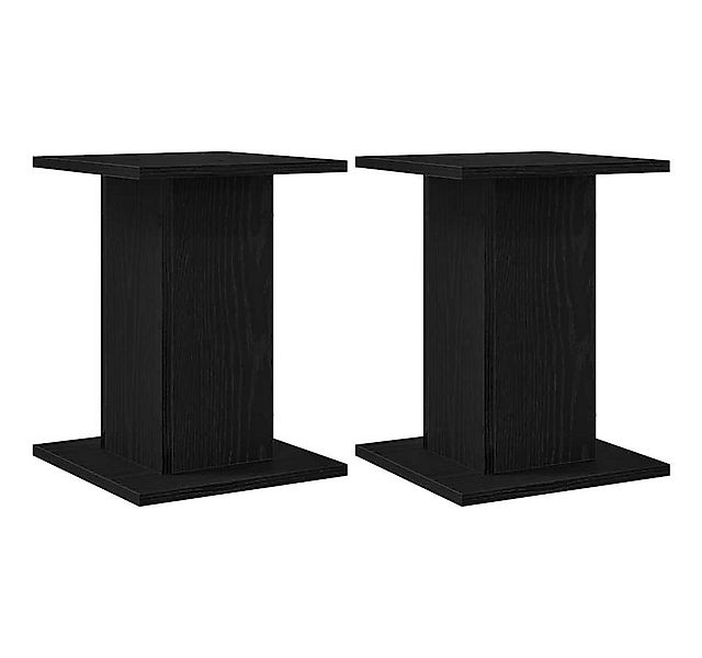 vidaXL Blumenständer Pflanzenständer 2 pcs Schwarz Eichen-Optik 30 x 30 x 4 günstig online kaufen