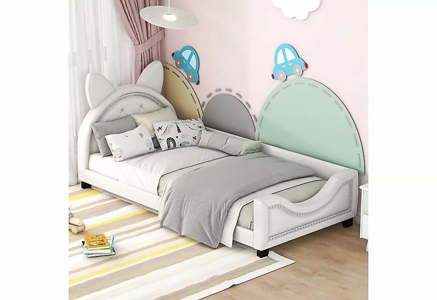 WISHDOR Einzelbett Bett Kinderbett Polsterbett Gästebetten (mit Holz Latten günstig online kaufen