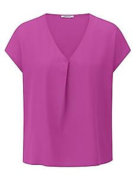 Bluse V-Ausschnitt Peter Hahn pink günstig online kaufen