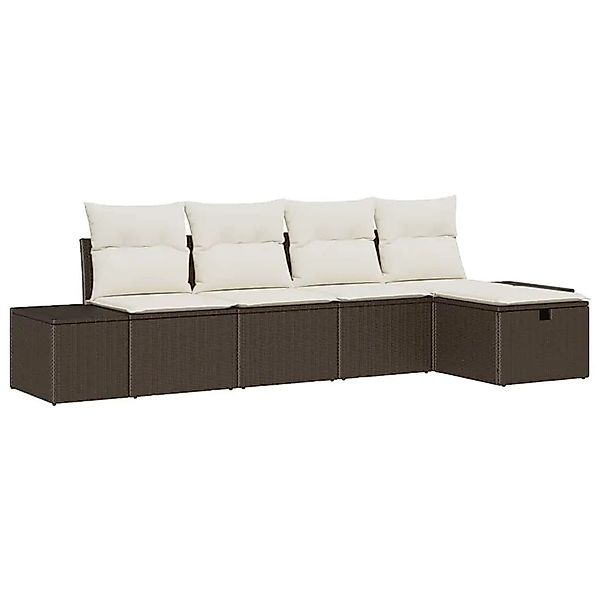 vidaXL Sofa Set mit Kissen 6-Tlg Poly-Rattan 3360689 günstig online kaufen