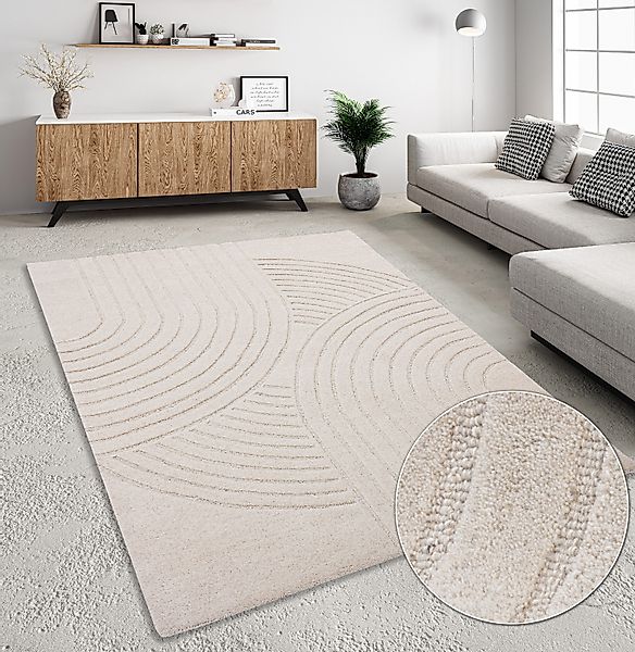 my home Wollteppich Gabbo Design, Handweb günstig online kaufen