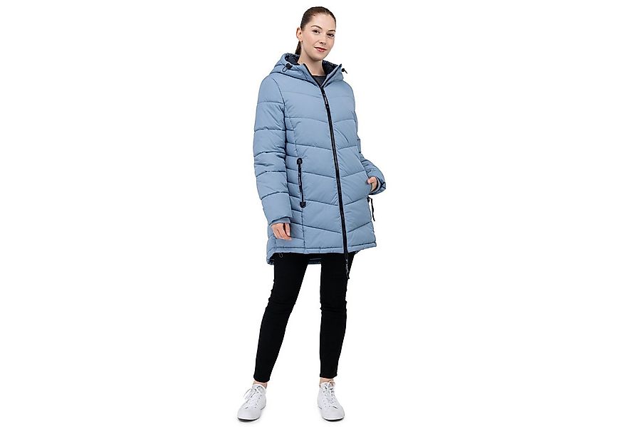 SUBLEVEL Steppjacke Damen Mantel mit Kapuze lange Winter Jacke Parka Stehkr günstig online kaufen