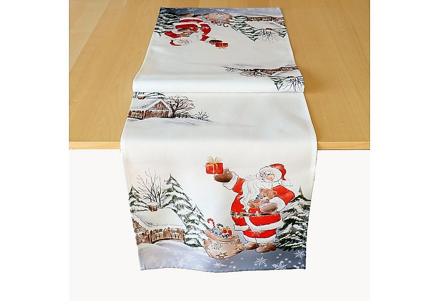 texpot Tischdecke mit Druckmotiv Weihnachtsmann Winter (1-tlg) günstig online kaufen