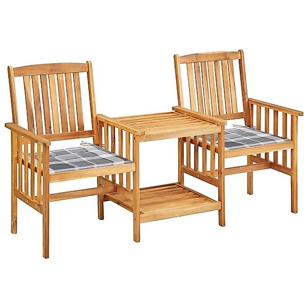 vidaXL Gartenstühle mit Teetisch und Kissen Akazie Massivholz 3061289 günstig online kaufen