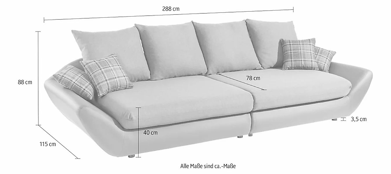 Trends by HG Big-Sofa "Moon", frei im Raum stellbar günstig online kaufen