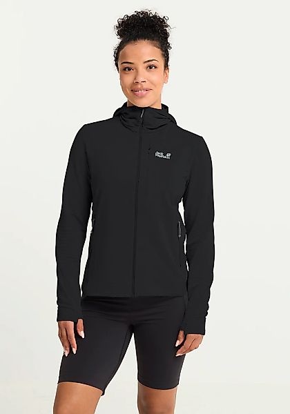 Jack Wolfskin Fleecejacke "LITESTRIDE HOODED FZ W" mit Kapuze atmungsaktiv, günstig online kaufen