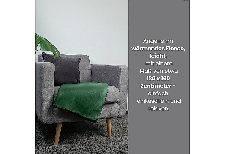 Wohndecke Polar-Fleece, wometo, OEKO-TEX®, 2 Fleecedecken mit Kettel-Rand & günstig online kaufen