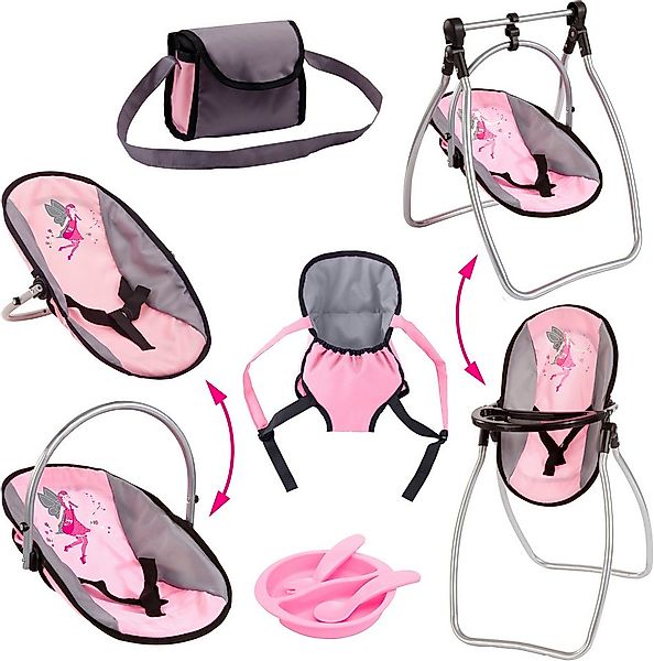 Bayer Puppen Accessoires-Set Vario rosa/grau, (Set, 6-tlg), mit multifunkti günstig online kaufen