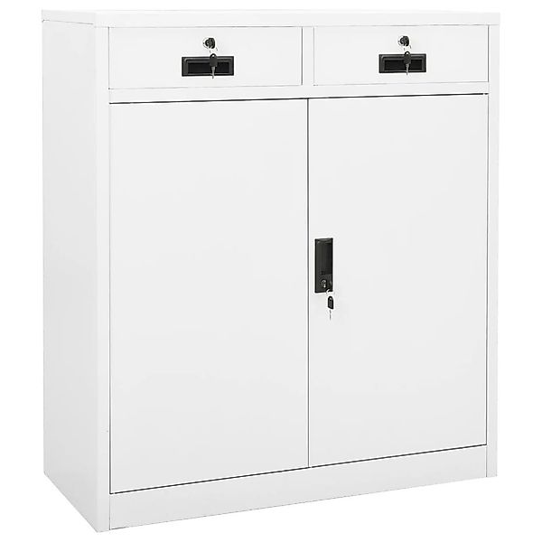 vidaXL Aktenschrank Büroschrank Weiß 90x40x102 cm günstig online kaufen