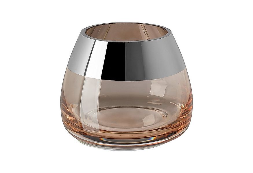 Fink Teelichthalter BELLA Teelichthalter - H.8,5cm x D.11cm - Glas - sand/s günstig online kaufen