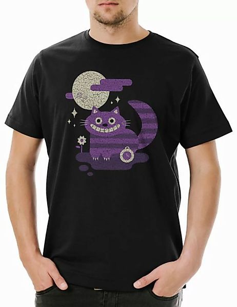 Urban Backwoods Print-Shirt Cheshire Cat Herren T-Shirt Alice Cat im Cats i günstig online kaufen