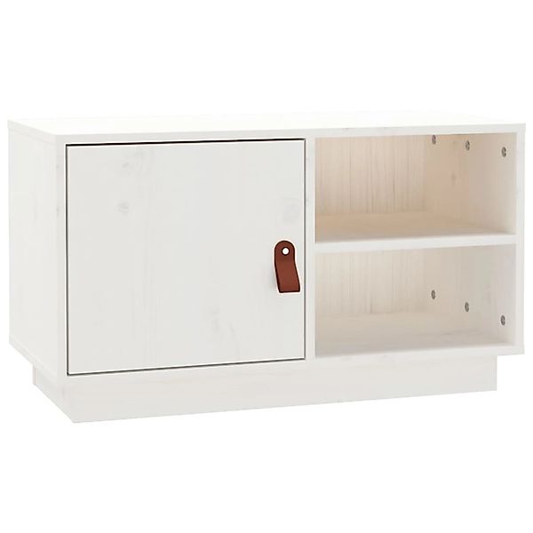 vidaXL TV-Schrank Weiß 70x34x40 cm Massivholz Kiefer 818236 günstig online kaufen