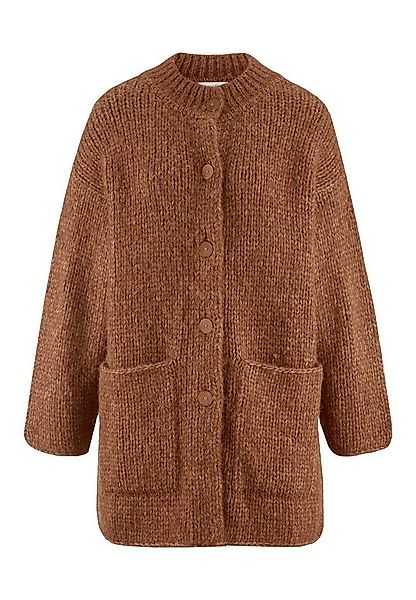 Hessnatur Strickjacke aus Alpaka mit Bio-Baumwolle (1-tlg) günstig online kaufen