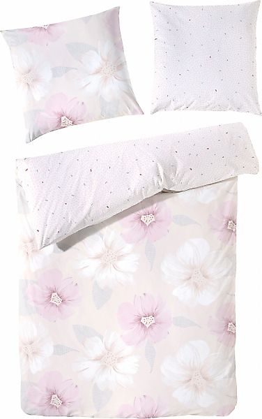 Primera Wendebettwäsche "Renforce-Bettwäsche Florence" 2 Stk. mit großen Bl günstig online kaufen