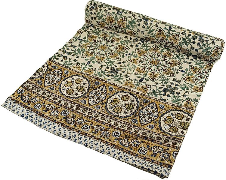 Guru-Shop Tagesdecke Blockdruck Tagesdecke, Bett & Sofaüberwurf,.. günstig online kaufen