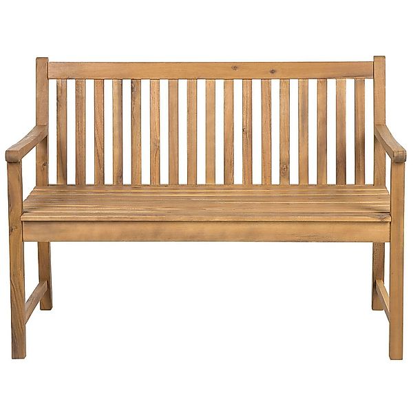 Beliani Gartenbank VIVARA Heller Holzfarbton 61x120x88 günstig online kaufen
