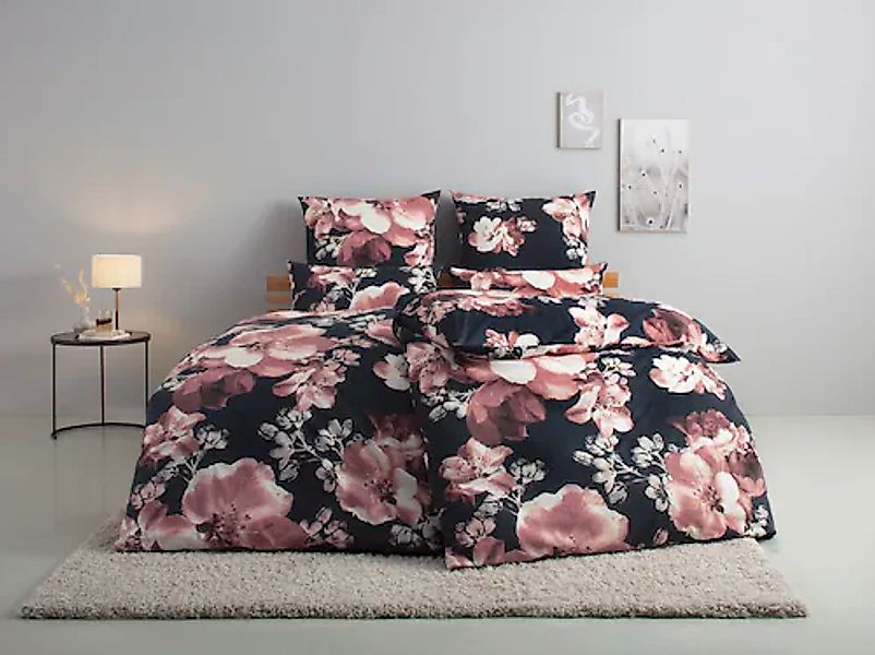 Home affaire Bettwäsche »MELINA« 2 tlg. florale Bettwäsche mit Reißverschlu günstig online kaufen