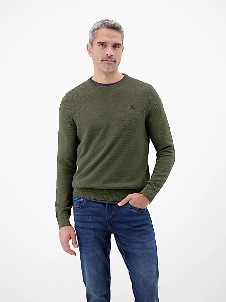 LERROS Strickpullover "Herren Strickpullover in Twist-Struktur" Rundhalsaus günstig online kaufen